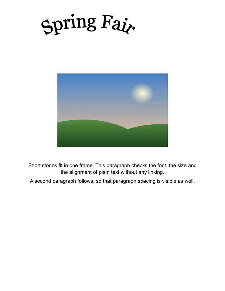 Flyer page exported to PDF by Microsoft Publisher